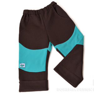 Trousers brown turquoise