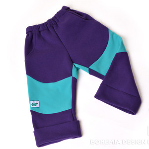 Trousers violet turquoise