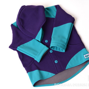 Hooded jacket purple blue