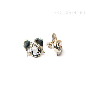 Silver earrings with zircons from Hope collection